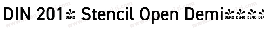 DIN 2014 Stencil Open Demi字体转换
